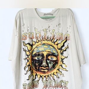 Vintage Sublime Graphic T-Shirt – XL
 with Sun Design